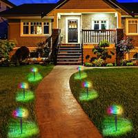 RGB Solar Buried Lamp No Wiring Required Automatic Lighting Energy-saving Easy Installation Solar LED Light Outdoor Lawn Lamp Pathway Decor Garden Supplies Lightinthebox