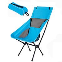 Camping Chair Foldable Breathable Durable Mesh Oxford for Camping  Hiking Fishing Cycling  Bike Blue Black Gray Lightinthebox - thumbnail