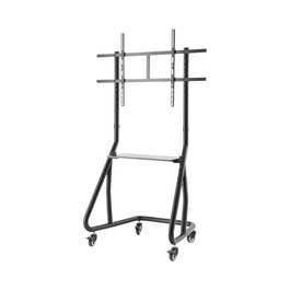 Hama Trolley TV Stands, Tall TV Stand With Wheels Up To 100 Inches Height Adjustable, Black 220875-UNW