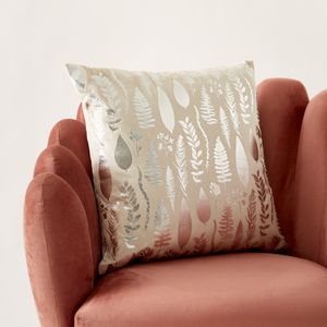 Foil Print Velvet Cushion - 45x45 cms
