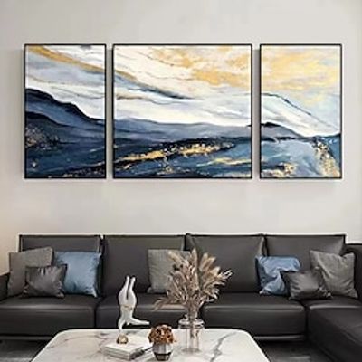 Canvas Pictures Modern Gold And Blue Wall Art Handmade Abstract Oil Painting Decor Living Room Home Decor Unframed miniinthebox Canvas Pictures Modern Gold And Blue Wall Art Handmade Abstract Oil Painting Decor Living Room Home Decor Unframed miniinthebox