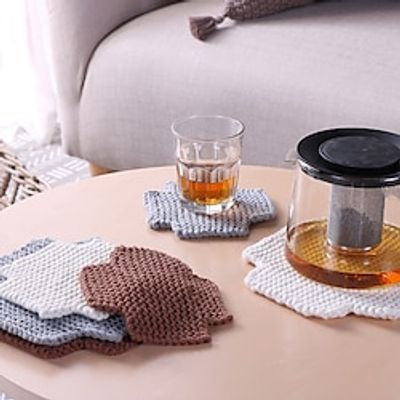 Drink Coasters Handmade Crochet Coasters Super Absorbent Heat-Resistant Coasters for Drinks Great Housewarming Gift Lightinthebox Drink Coasters Handmade Crochet Coasters Super Absorbent Heat-Resistant Coasters for Drinks Great Housewarming Gift Lightinthebox