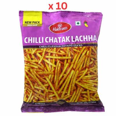 Haldirams Chilli Chatak Lachha 200gm - Pack Of 10