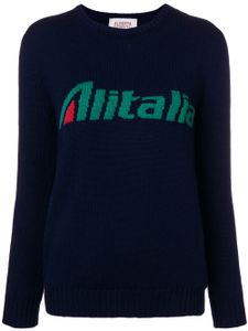 Alberta Ferretti Alitalia intarsia jumper - Blue