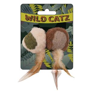 Wild Catz Baseball Mice Cat Toy - 6.x 16cm