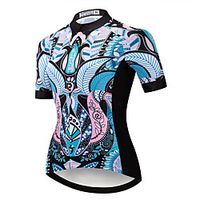 21Grams Women's Short Sleeve Cycling Jersey Summer Spandex Polyester Blue Bike Jersey Top Mountain Bike MTB Road Bike Cycling Quick Dry Moisture Wicking Breathable Sports Clothing Apparel  Stretchy Lightinthebox - thumbnail