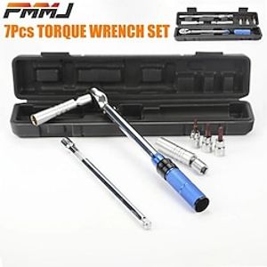 10-60N.m Torque Wrench Set Preset 7pcs 38 Spark Plug 1416mm Socket Set 360° Adjustable Socket Kit With Magnet Car Repair CR-V Ratchet Wrench Lightinthebox
