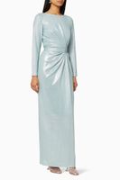 Metallic Draped Dress - thumbnail