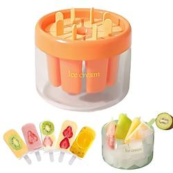 Popsicle Molds, 8 Pieces Ice Molds Reusable Pop Molds Set with Lid Sticks and Ice Bucket, DIY Ice Pop Mold, Easy Release BPA Free Ice Cream Mold, Summer 2024 Lightinthebox