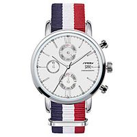 SINOBI Men's Wrist Watch Quartz Water Resistant / Waterproof Stainless Steel Blue Analog - Blue / Calendar / date / day / Chronograph miniinthebox - thumbnail