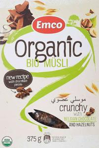 Emco Bio-organic Crunchy Musli With Chocolate And Hazelnuts 375g Carton