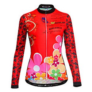 Malciklo Women's Long Sleeve Cycling Jersey Orange British Bike Top Sports Clothing Apparel  Stretchy  Athleisure Lightinthebox