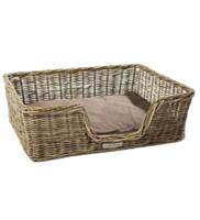 51DN Rattan Rectangular Basket With Cushion 80cm
