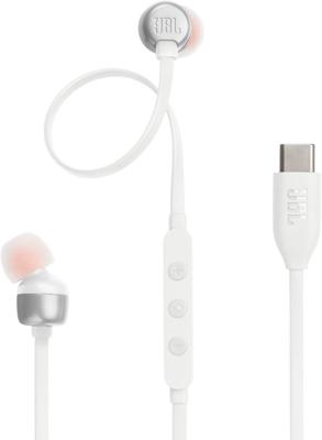 JBL Tune 310C Headphones Wired In-Ear Headphones Pure Bass Sound, Microphone and USB-C Port- White