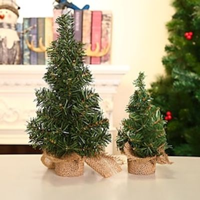 Christmas Tree Christmas Trees Small Christmas Tree Tabletop Christmas Tree Office Tree For Christmas Decorations With Base miniinthebox