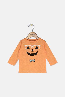 Baby Boys Hipster Pumpkin T-Shirt Melon Ball Heather Baby Boys Hipster Pumpkin T-Shirt Melon Ball Heather