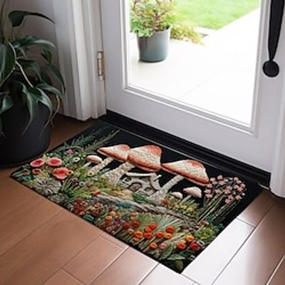 Mushroom Quilting Art Doormat Non-Slip Oil Proof Rug Indoor Outdoor Mat Bedroom Decor Bathroom Mat Entrance Rug Door Mat Lightinthebox