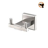 Double Towel Hook for Bathroom Robe Hook in Shower Hook SUS 304 Stainless Steel Modern Square Style Wall Mount / Coat Hooks New Design Contemporary / Hotel Drill-Free Brushed Nickel miniinthebox Double Towel Hook for Bathroom Robe Hook in Shower Hook SUS 304 Stainless Steel Modern Square Style Wall Mount / Coat Hooks New Design Contemporary / Hotel Drill-Free Brushed Nickel miniinthebox