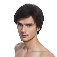 Mens Wig Short Men Wigs Black Wig with Side Bangs Layered Wig with Cap Flame Redartant Synthetic Hair Wig Natural Hair Wig for Male Daily Party Costume Cosplay Wear Lightinthebox - thumbnail