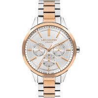 Lee Cooper Women's Multi Function Display Watch & Metal Strap, Silver And Rose Gold - LC07865.530