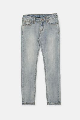 Kids Girls Five Pocket Jeans  Blue Wash