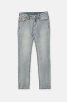 Kids Girls Five Pocket Jeans  Blue Wash - thumbnail