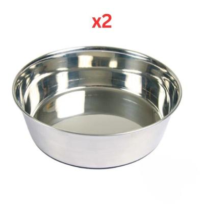 Trixie Stainless Steel Bowl With Rubber Base for Dogs Steel - 1.7L (Pack of 2) Trixie Stainless Steel Bowl With Rubber Base for Dogs Steel - 1.7L (Pack of 2)
