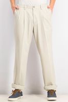 Mens Big Tall Easy Khaki Pleated Pants  Beige - thumbnail