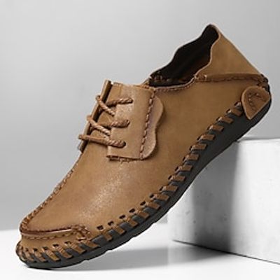 Men's Oxfords Casual Shoes Retro Handmade Shoes Walking Casual Daily Leather Comfortable Booties Ankle Boots Loafer Black Yellow Khaki Spring Fall Lightinthebox Men's Oxfords Casual Shoes Retro Handmade Shoes Walking Casual Daily Leather Comfortable Booties Ankle Boots Loafer Black Yellow Khaki Spring Fall Lightinthebox