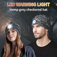 Unisex LED Lighted Beanie Cap Men Women Knitted Cap Winter Warm for Outdoor Night Running Hunting Camping Hat Gifts Fishing miniinthebox - thumbnail