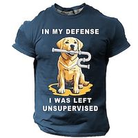 Graphic Animal Dog Daily Designer Retro Vintage Men's 3D Print T shirt Tee Sports Outdoor Holiday Going out T shirt Black Navy Blue Army Green Short Sleeve Crew Neck Shirt Spring  Summer Clothing Lightinthebox - thumbnail