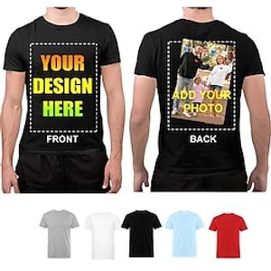 Custom Men's T shirt Cotton Add your image Personalized Photo Design Picture Text Letter Graphic Print Tee Sports Fashion Casual Summer miniinthebox
