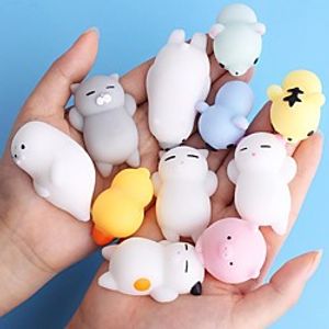 10 Pcs Squishies Mochi Squishy Toys Party Favors for Kids Mini Squishy Kawaii Mochi Animal Squishies Cat Unicorn Squishy Mini Squeeze Stress Relief Toys for Kids Adults Treasure Box Toys Random miniinthebox