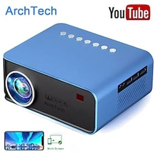 HODIENG T4 LED Projector Built-in speaker Mini Handheld Pocket Portable WIFI Projector Video Projector for Home Theater 1080P (1920x1080) 100 lm Compatible with TV Stick HDMI USB TF VGA Lightinthebox