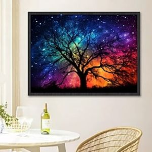 Tree Wall Art Canvas Colorful Tree of Life Prints and Posters Pictures Decorative Fabric Painting For Living Room Pictures No Frame Lightinthebox