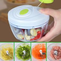 Manual Pull Rope Food Vegetable Blender Chopper Hand Held Pulling Slicer Mincer