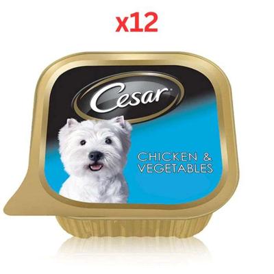 Cesar Chicken And Vegetables Wet Dog Food 100G (Pack of 12)