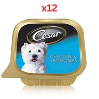 Cesar Chicken And Vegetables Wet Dog Food 100G (Pack of 12)
