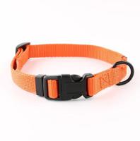 Helepet Nylon Plain Dog Collar Orange Small