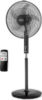 BLACK+DECKER 60W Stand Fan 16 Inch Fan Diameter 90° Wide Swing, With Remote Control For The Perfect Temperature FS1620R-B5