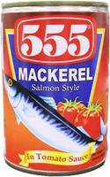 555 Mackerel Salmon Style In Natural Oil, 425 Gm Pack Of 48 (UAE Delivery Only)