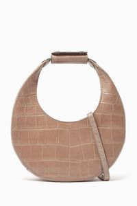 Mini Moon Bag in Croc Embossed Leather