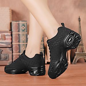 Women's Sneakers Flat Heel Round Toe Daily Outdoor Tissage Volant Solid Colored Red Dusty Rose Black Lightinthebox