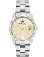Beverly Hills Polo Club Men's 2315 Movement Watch, Analog Display and Metal Strap, Silver - BP3373X.370