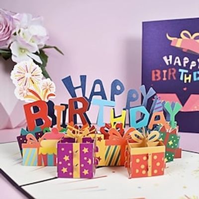 1pcs Greeting Card Surprise Someone Special With A Unique 3D Pop-up Happy Birthday Greeting Card! miniinthebox