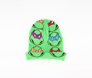 Teenage Mutant Ninja Turtles Retro cuatro Face Beanie  Green Combo
