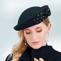 Elegant Fashion 100% Wool Headwear with Bowknot Rivet Star 1pc Special Occasion Party Evening Headpiece Lightinthebox Elegant Fashion 100% Wool Headwear with Bowknot Rivet Star 1pc Special Occasion Party Evening Headpiece Lightinthebox