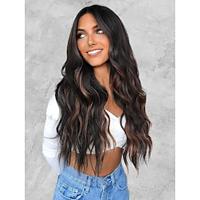 Long Black Brown Blonde Wigs for Women 26 Inch Middle Part Curly Wavy Wig Natural Looking Synthetic Heat Resistant Fiber Wig for Daily Party Use Lightinthebox