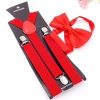 Men Elastic Bowknot Pants Braces Hotel Professional Braces Bow Tie