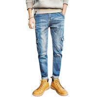 Mens Cuffed Jeans - thumbnail